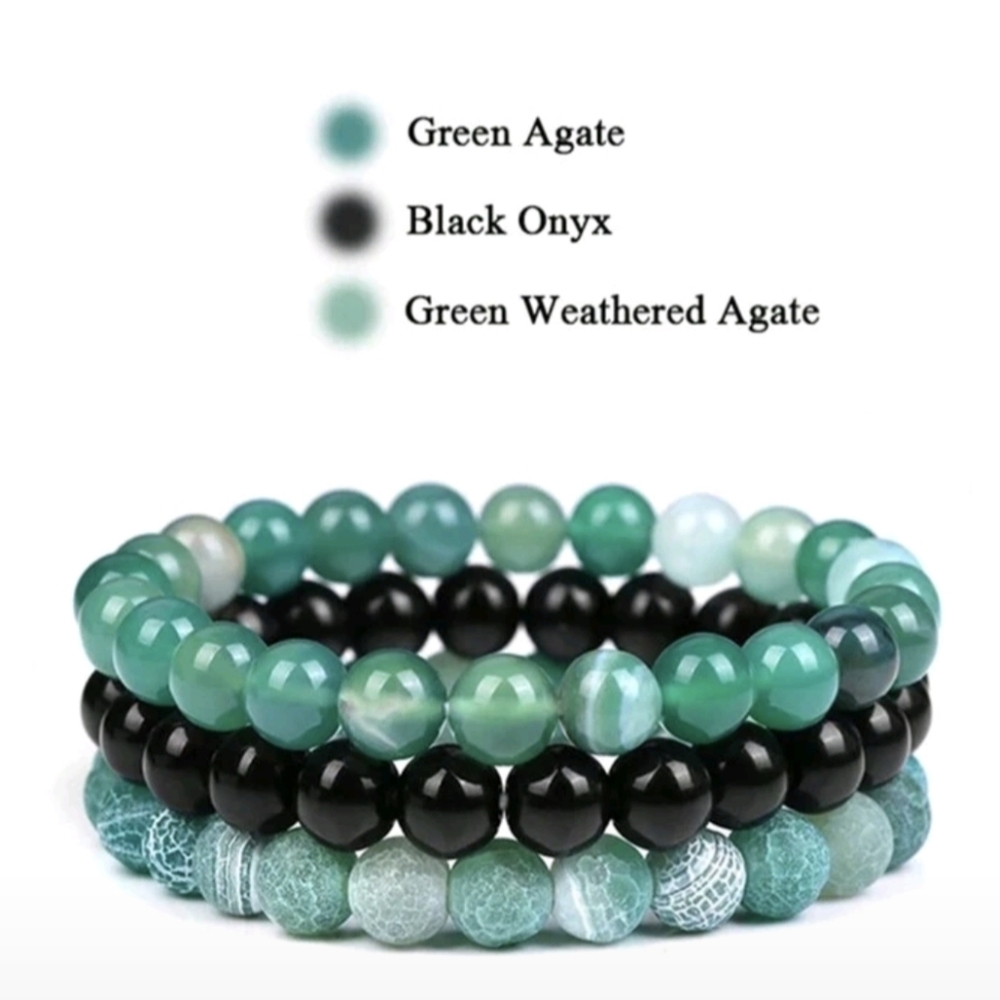 Stone Bracelets Semi-precious Gemstone Chakra Balancing Reiki Bracelet Set - Picture 8 of 10